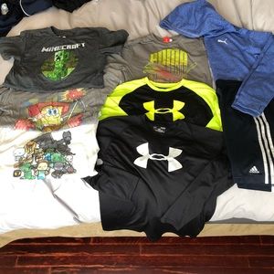 8-piece Boys Lot Under Armor Puma Adidas Minecraft